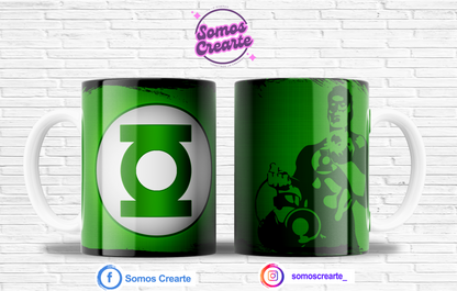 Taza Linterna Verde + Caja Temática · Diseño 278