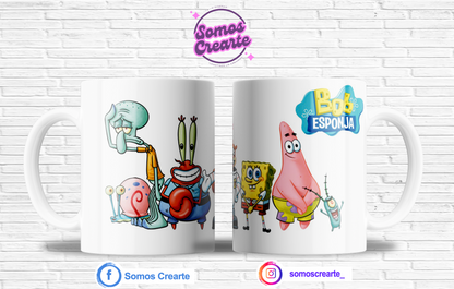 Taza Bob Esponja + Caja Temática · Diseño 488