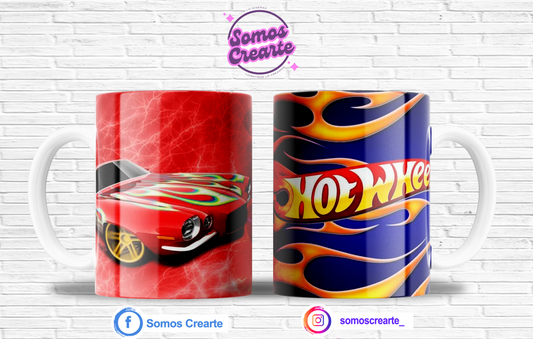Taza Hot Wheels + Caja Temática · Diseño 243