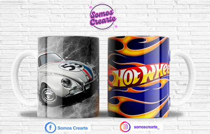 Taza Hot Wheels + Caja Temática · Diseño 244