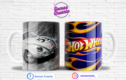 Taza Hot Wheels + Caja Temática · Diseño 244
