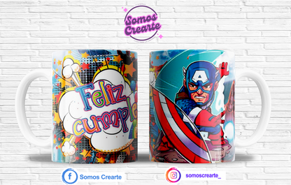 Taza Cumpleaños + Caja Temática · Diseño 412