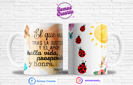 Taza con mensaje cristiano + Caja Temática · Diseño 530