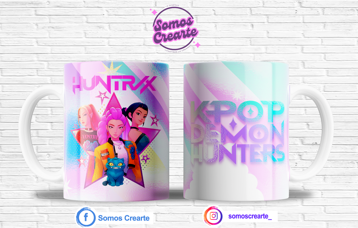 Taza Guerreras del K Pop + Caja Temática · Diseño 391