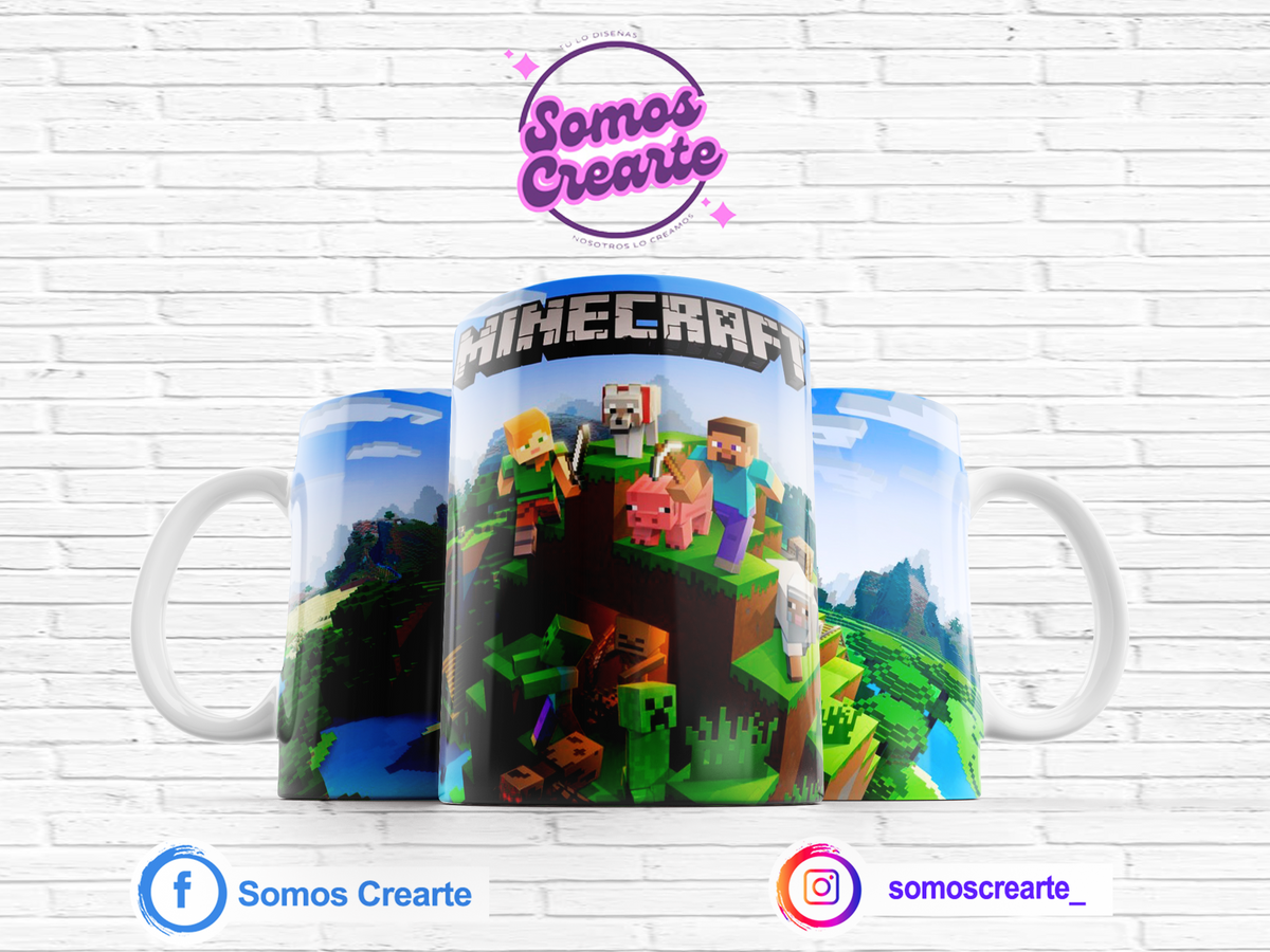 Taza Minecraft + Caja Temática · Diseño 330