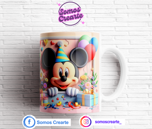 Taza Mickey Mouse + Caja Temática · Diseño 338