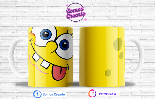 Taza Bob Esponja + Caja Temática · Diseño 479