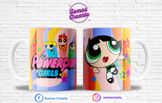 Taza Chicas Super Poderosas + Caja Temática · Diseño 449