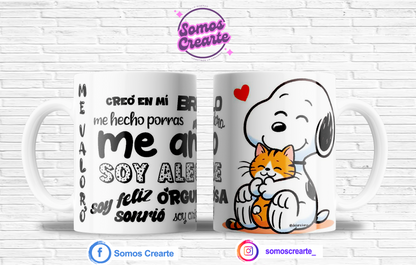 Taza Snoopy + Caja Temática · Diseño 090