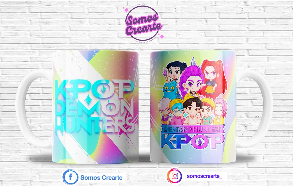Taza Guerreras del K Pop + Caja Temática · Diseño 392