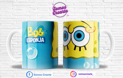 Taza Bob Esponja + Caja Temática · Diseño 480