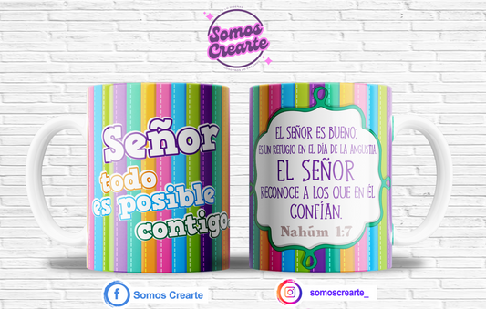 Taza con mensaje cristiano + Caja Temática · Diseño 518