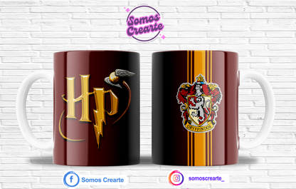 Taza Harry Potter casa Gryffindor + Caja Temática · Diseño 382