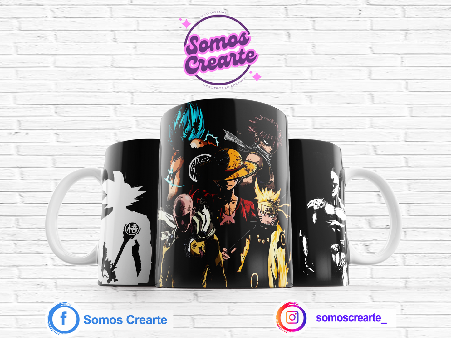 Taza Siluetas Anime con caja temática , Código 203