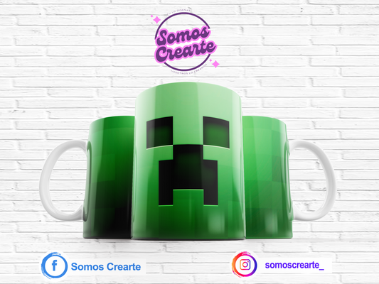Taza Minecraft + Caja Temática · Diseño 332