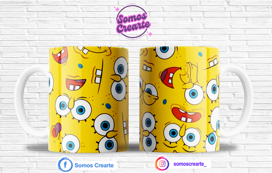 Taza Bob Esponja + Caja Temática · Diseño 481