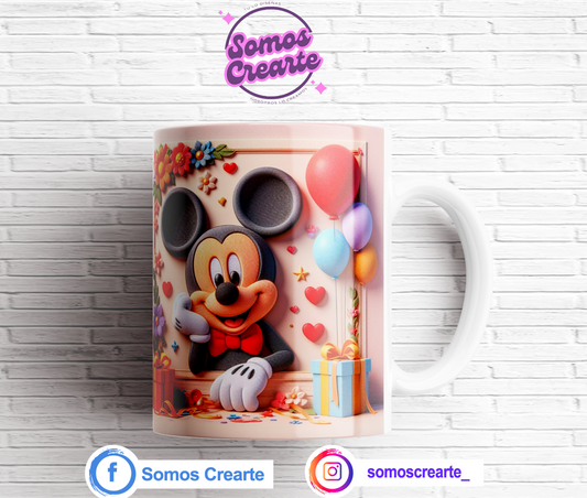Taza Mickey Mouse + Caja Temática · Diseño 340