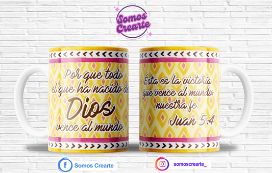 Taza con mensaje cristiano + Caja Temática · Diseño 519