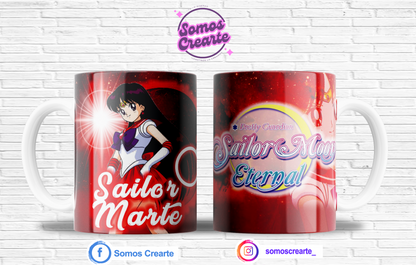 Taza Sailor Marte + Caja Temática · Diseño 205