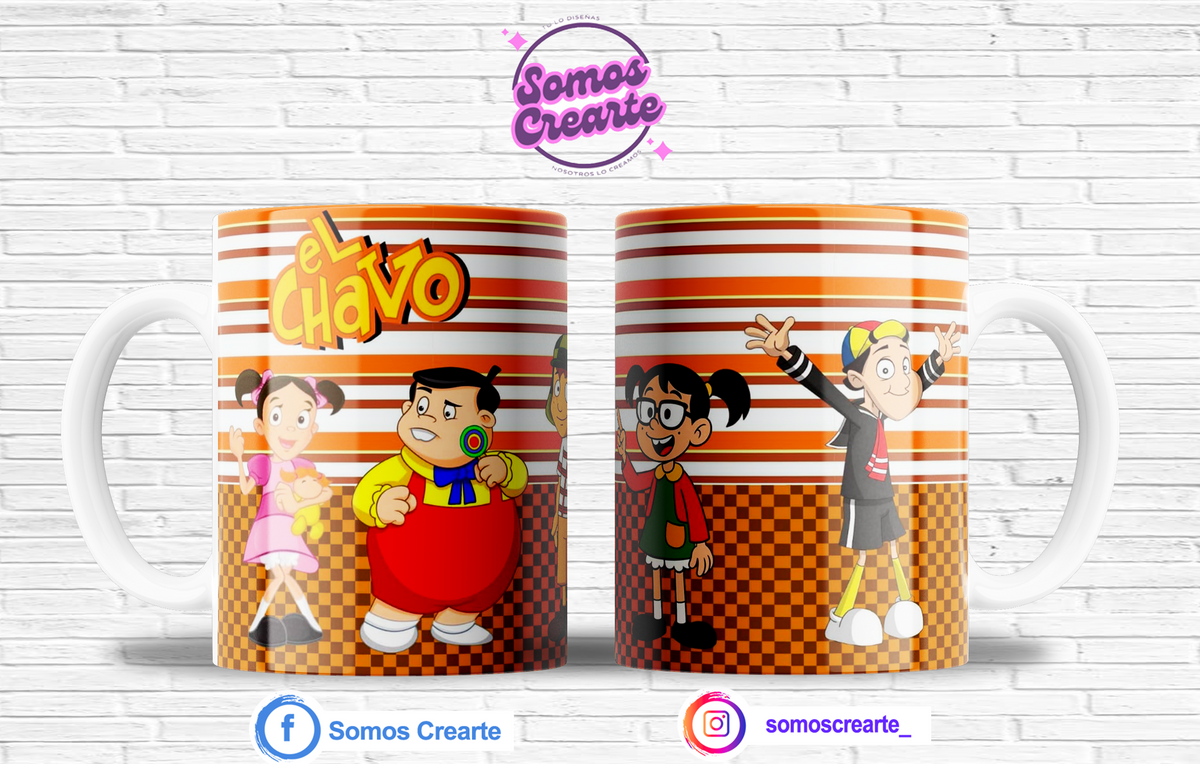 Taza Chavo del 8 + Caja Temática · Diseño 458
