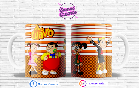 Taza Chavo del 8 + Caja Temática · Diseño 458