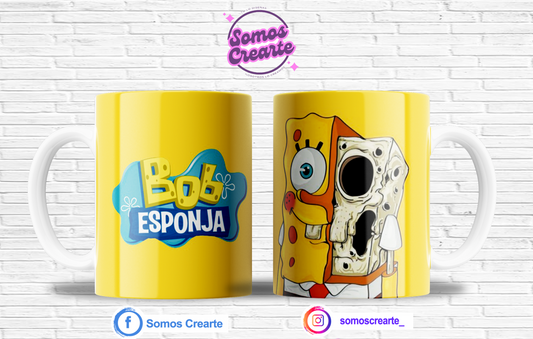 Taza Bob Esponja + Caja Temática · Diseño 482