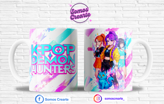 Taza Guerreras del K Pop + Caja Temática · Diseño 394