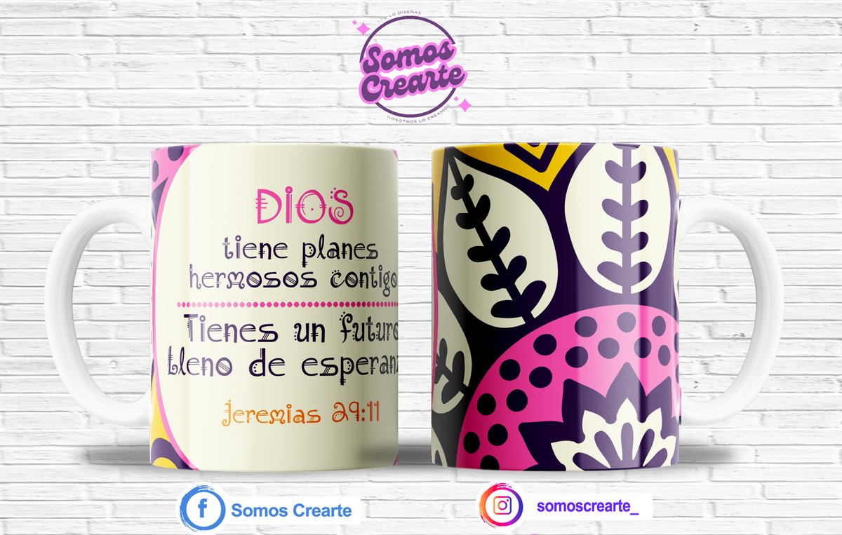 Taza con mensaje cristiano + Caja Temática · Diseño 521