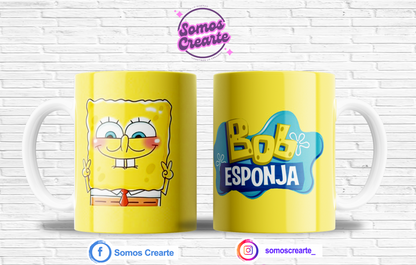 Taza Bob Esponja + Caja Temática · Diseño 484