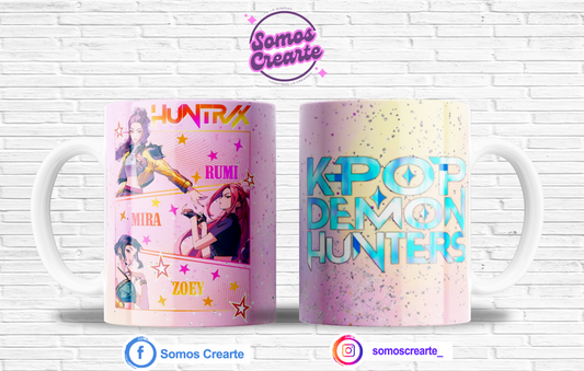 Taza Guerreras del K Pop + Caja Temática · Diseño 396