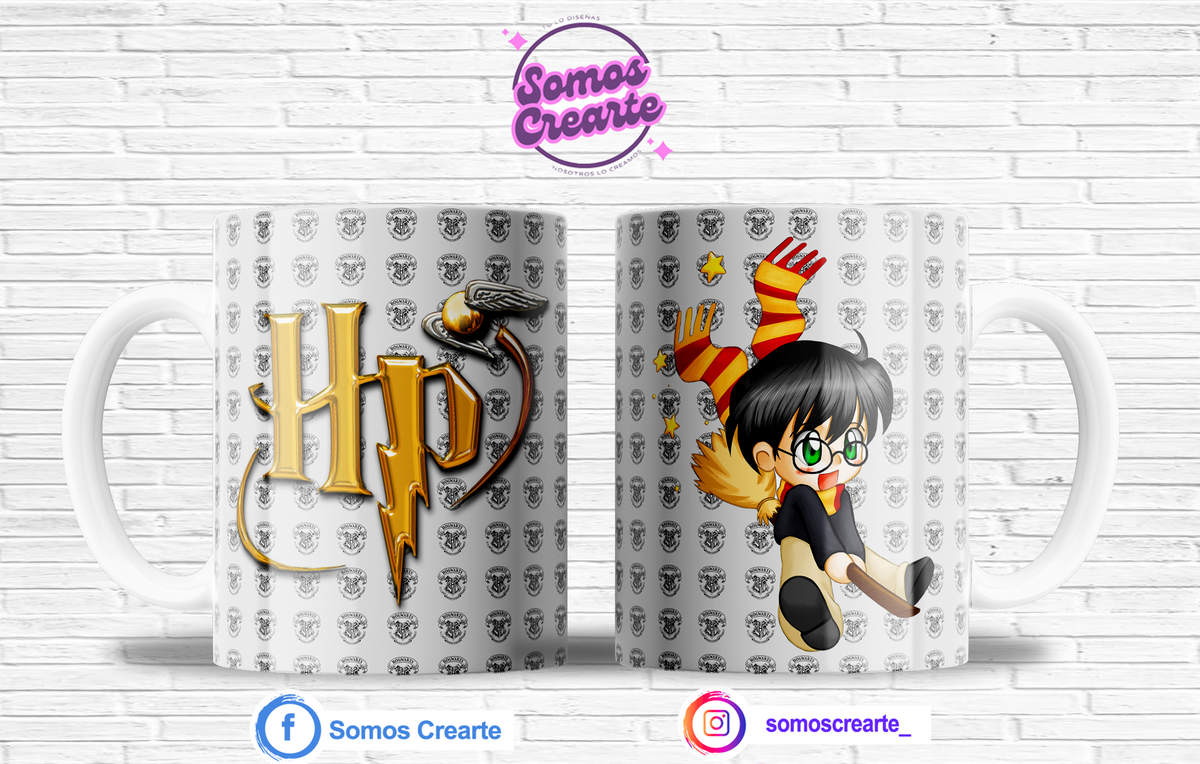 Taza Harry Potter + Caja Temática · Diseño 386