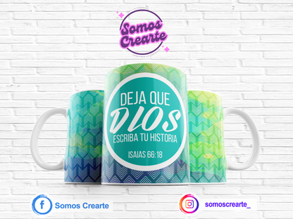 Taza con mensaje cristiano + Caja Temática · Diseño 523