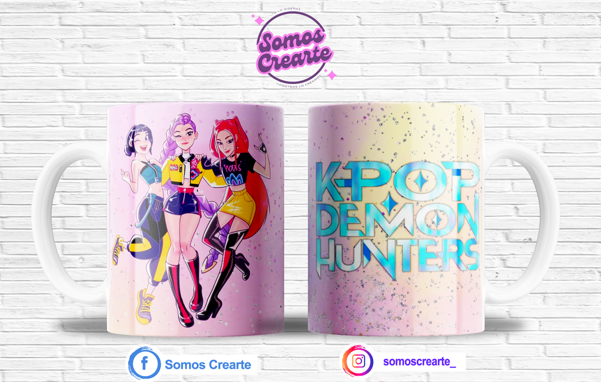 Taza Guerreras del K Pop + Caja Temática · Diseño 397