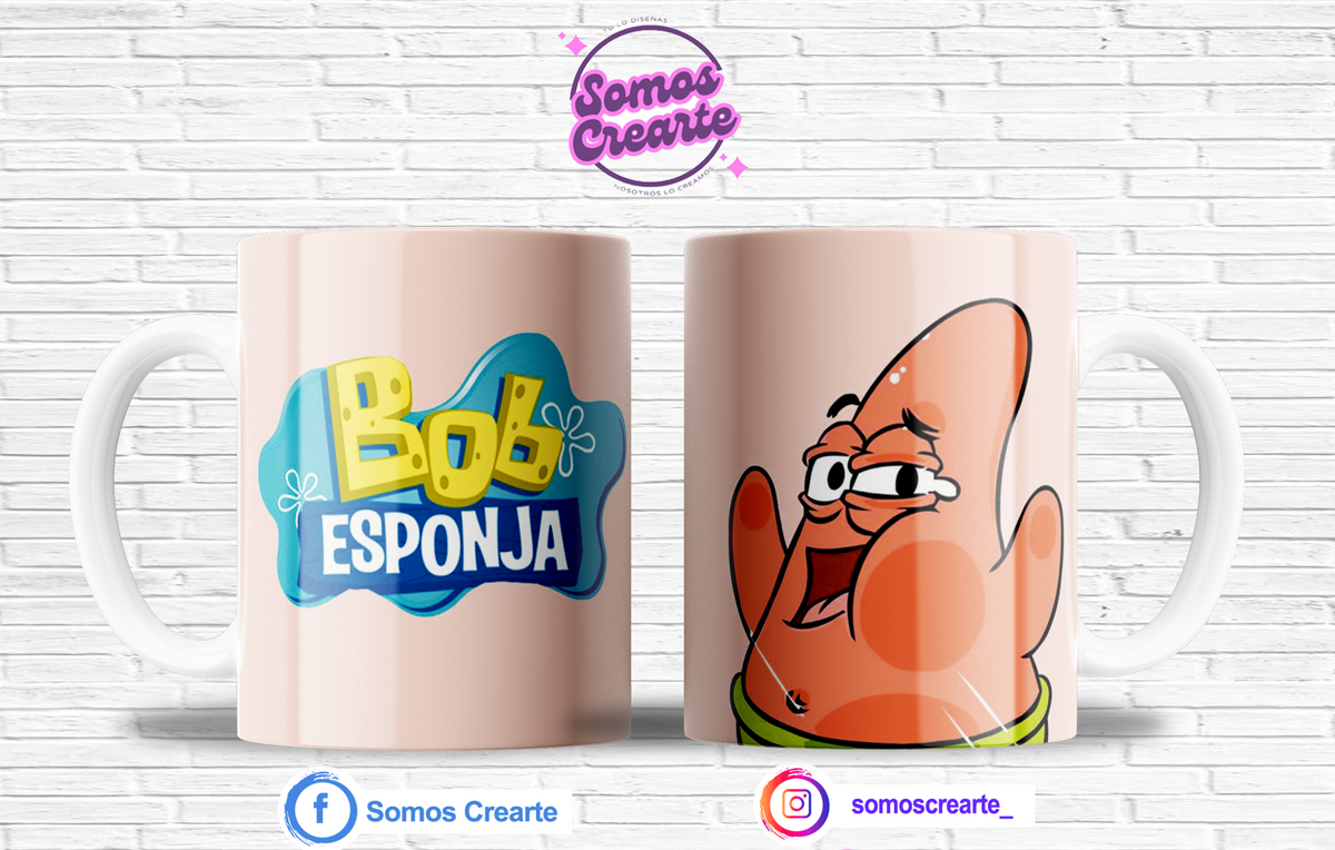 Taza Bob Esponja + Caja Temática · Diseño 485