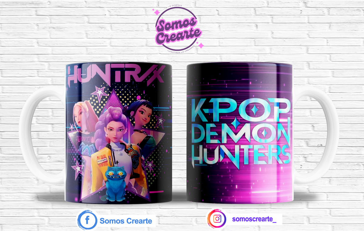 Taza Guerreras del K Pop + Caja Temática · Diseño 398