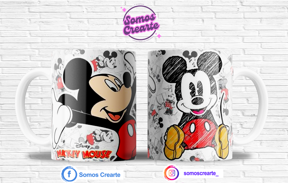 Taza Mickey Mouse + Caja Temática · Diseño 345