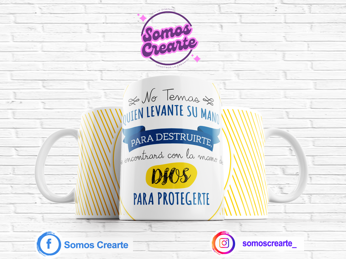 Taza con mensaje cristiano + Caja Temática · Diseño 524