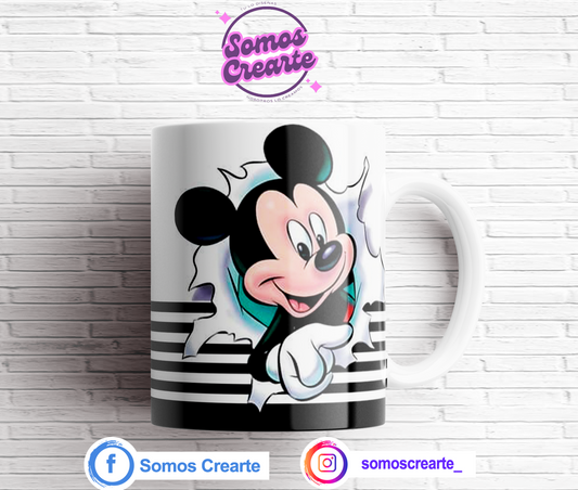 Taza Mickey Mouse + Caja Temática · Diseño 346