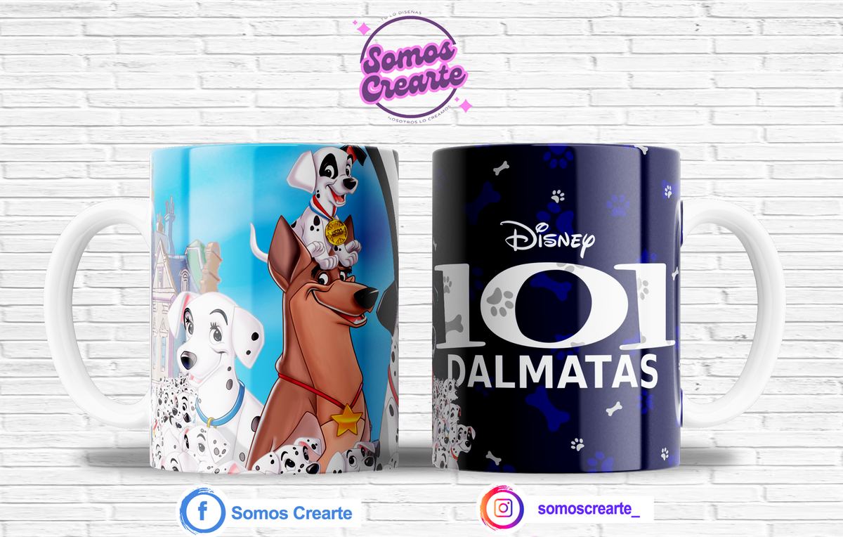 Taza 101 dalmatas + Caja Temática · Diseño 534