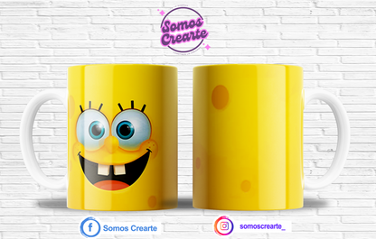 Taza Bob Esponja + Caja Temática · Diseño 487