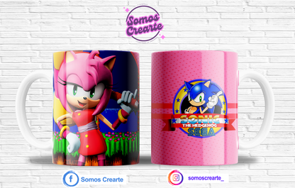 Taza Sonic Amy Rose + Caja Temática · Diseño 133