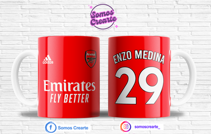 Taza Arsenal + Caja Temática · Diseño 417