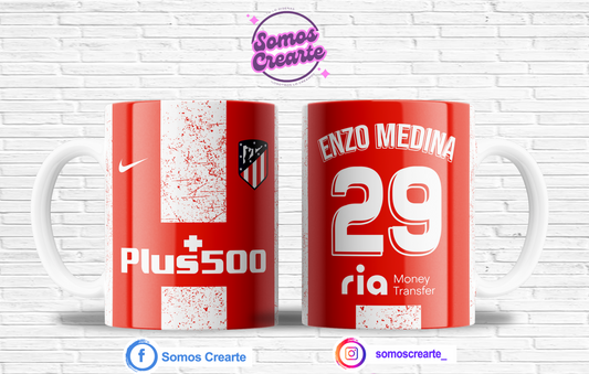 Taza Atletico Madrid + Caja Temática · Diseño 418
