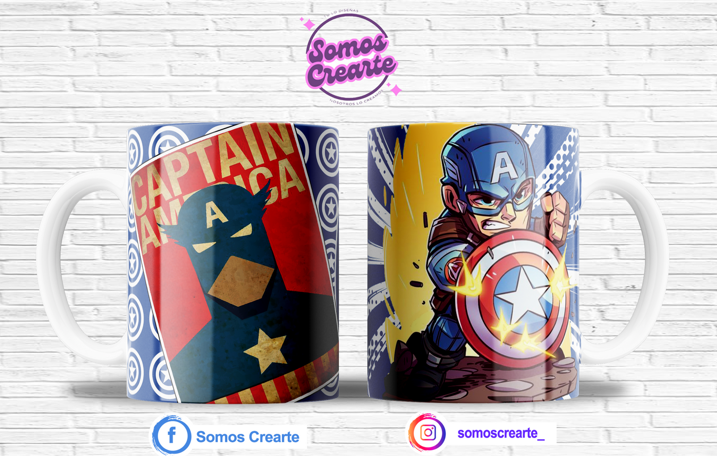 Taza Marvel Capitán America con caja temática , Código 209