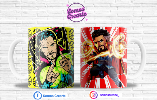 Taza Marvel DR Starnge + Caja Temática · Diseño 210