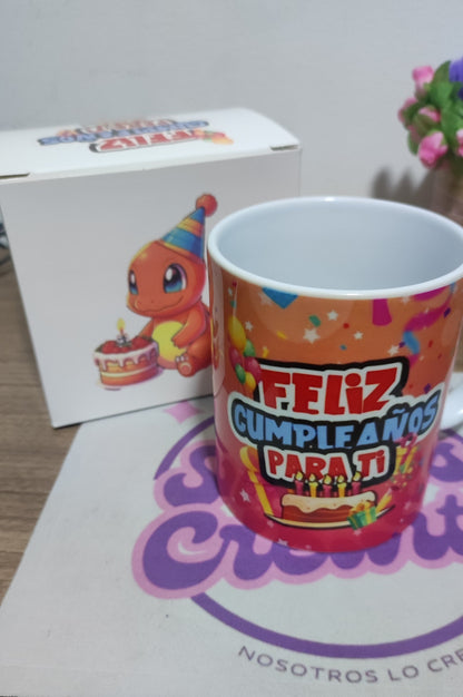 Taza Cumpleaños + Caja Temática · Diseño 408