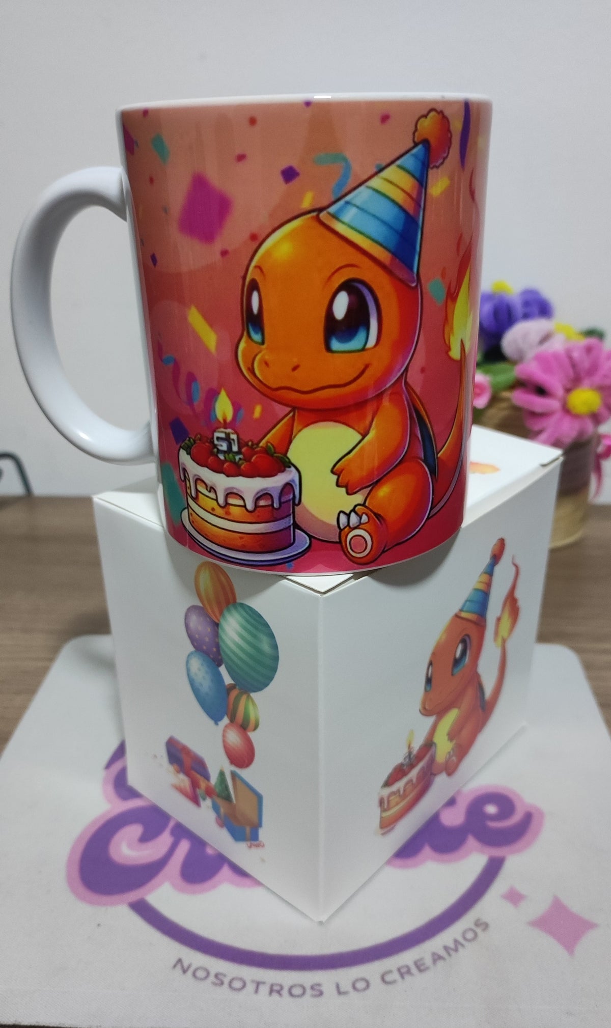 Taza Cumpleaños + Caja Temática · Diseño 408