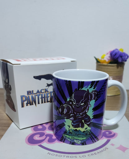 Taza Marvel Pantera Negra + Caja Temática · Diseño 217