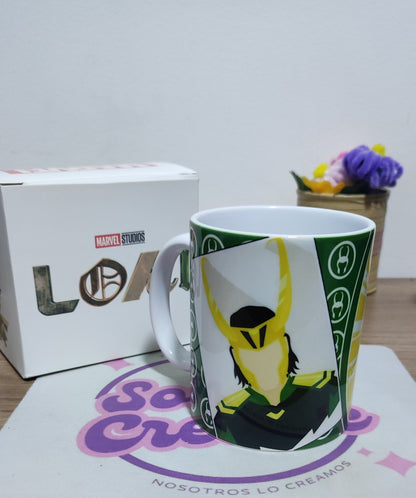 Taza Marvel Loki + Caja Temática · Diseño 214