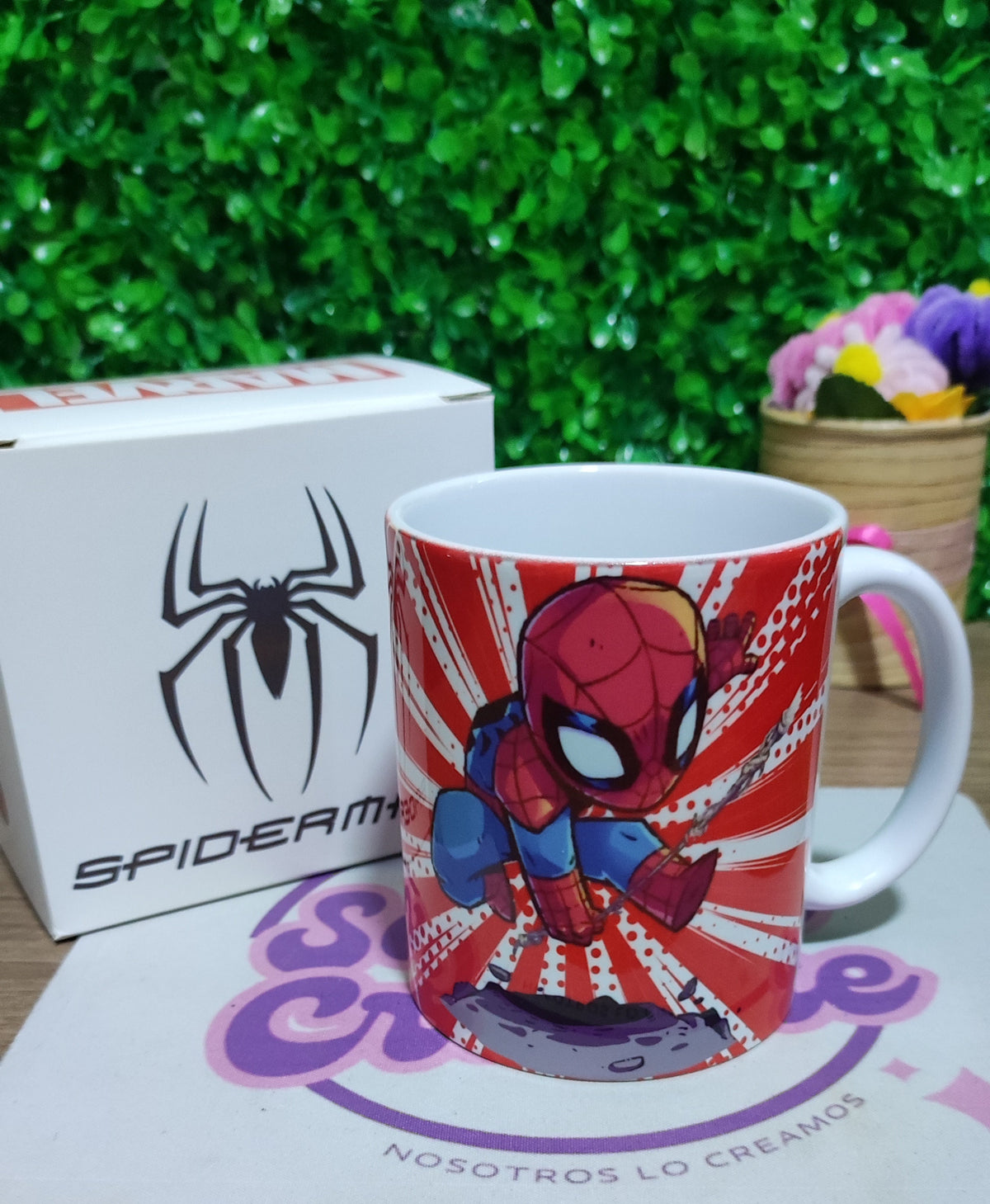Taza Marvel Spiderman + Caja Temática · Diseño 218